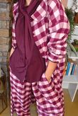 Paloma Tela Neckerchief Blouse Aubergine